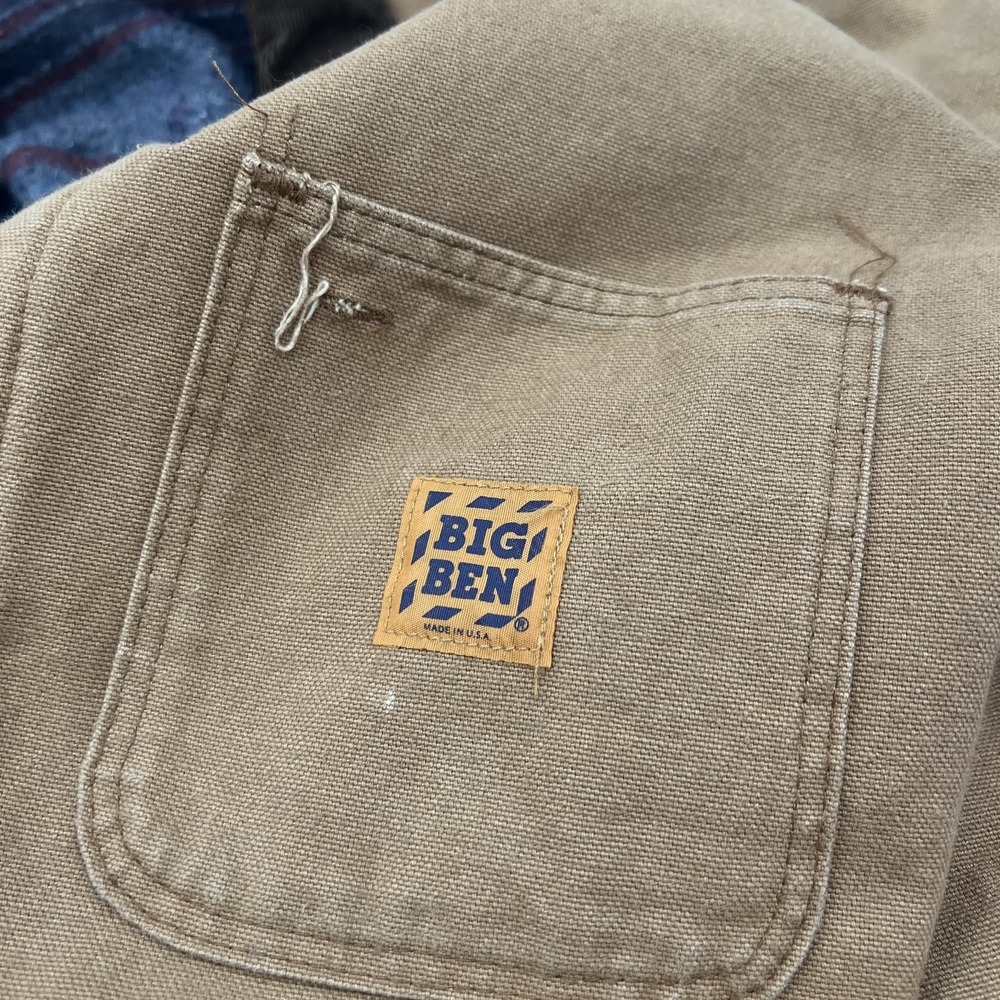 Vintage 70s Wrangler Big Ben Blanket Lined Canvas Barn Chore Coat Jacket Mens 44 - Picture 4 of 12
